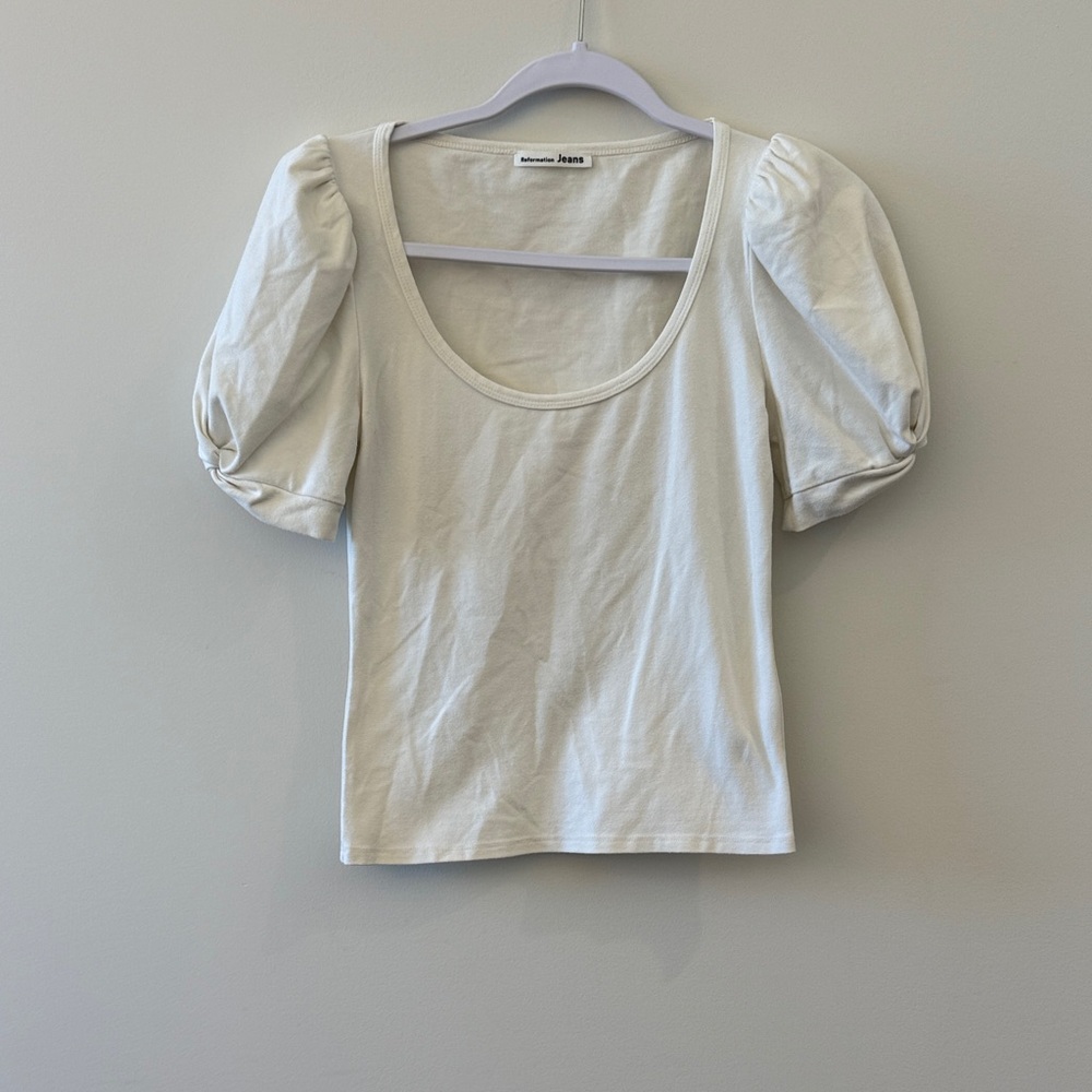 Reformation Cream Puff Sleeve Blouse